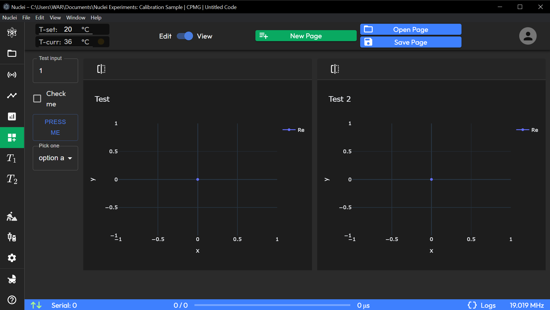 Custom Page - View Layout Mode (2 Plots)