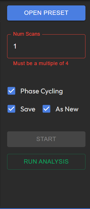 Experiment Control Panel Image