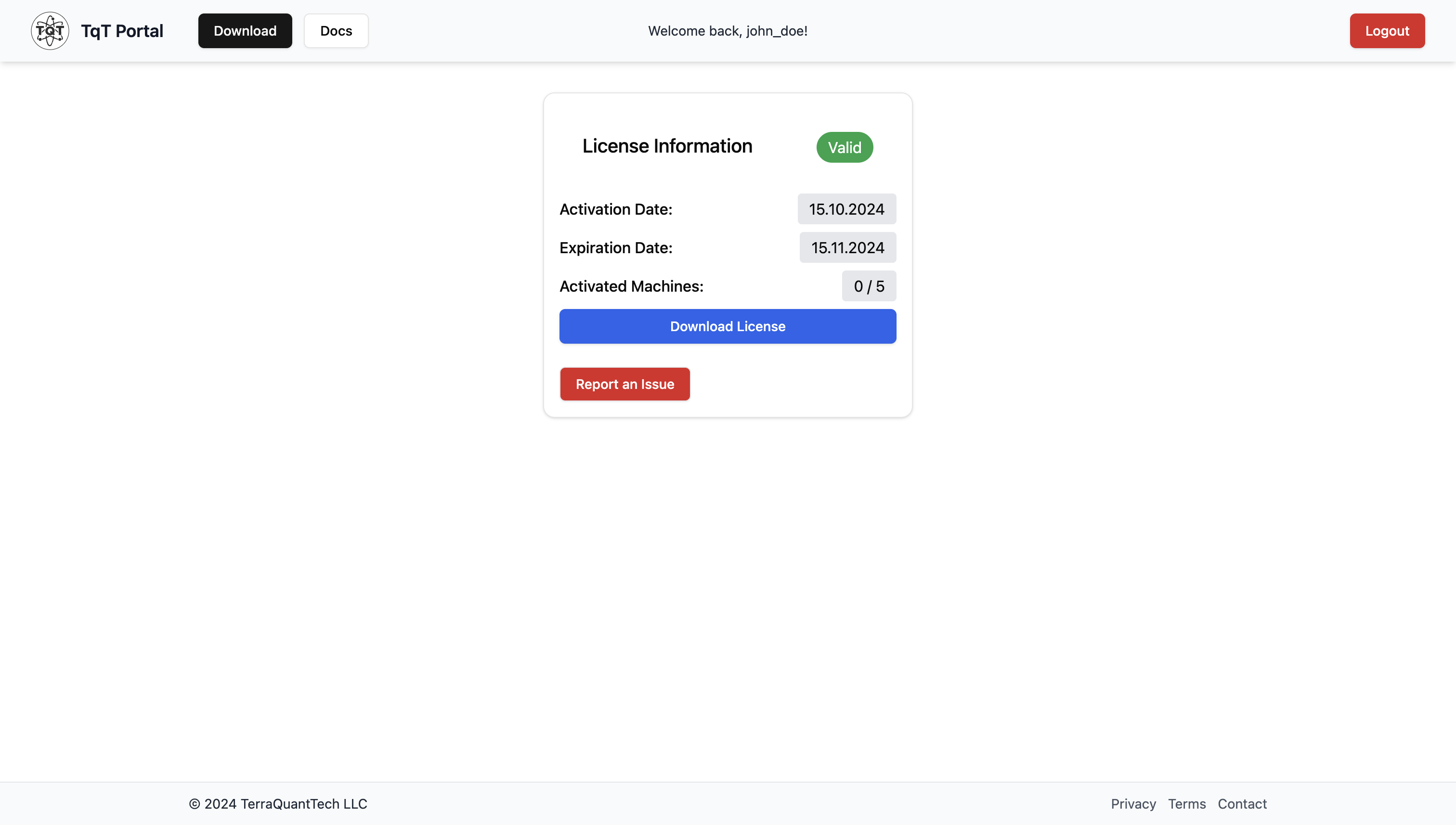 Download TQT Nuclei license file